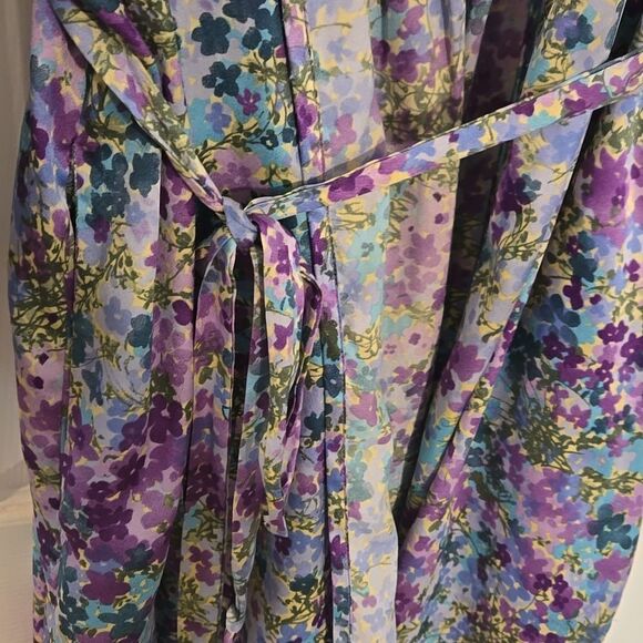 Victoria's Secret Purple and Blue Floral Robe - Picture 3 of 7